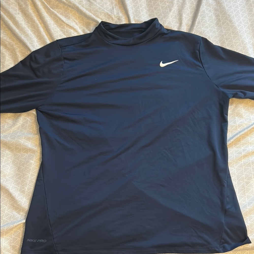 Nike Pro Navy Long Sleeve Shirt